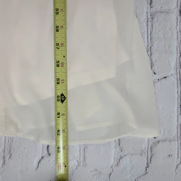 Windsor Size Small Kaylee Formal Chiffon Lace-Up Long Dress  Cream NEW - Picture 10 of 11